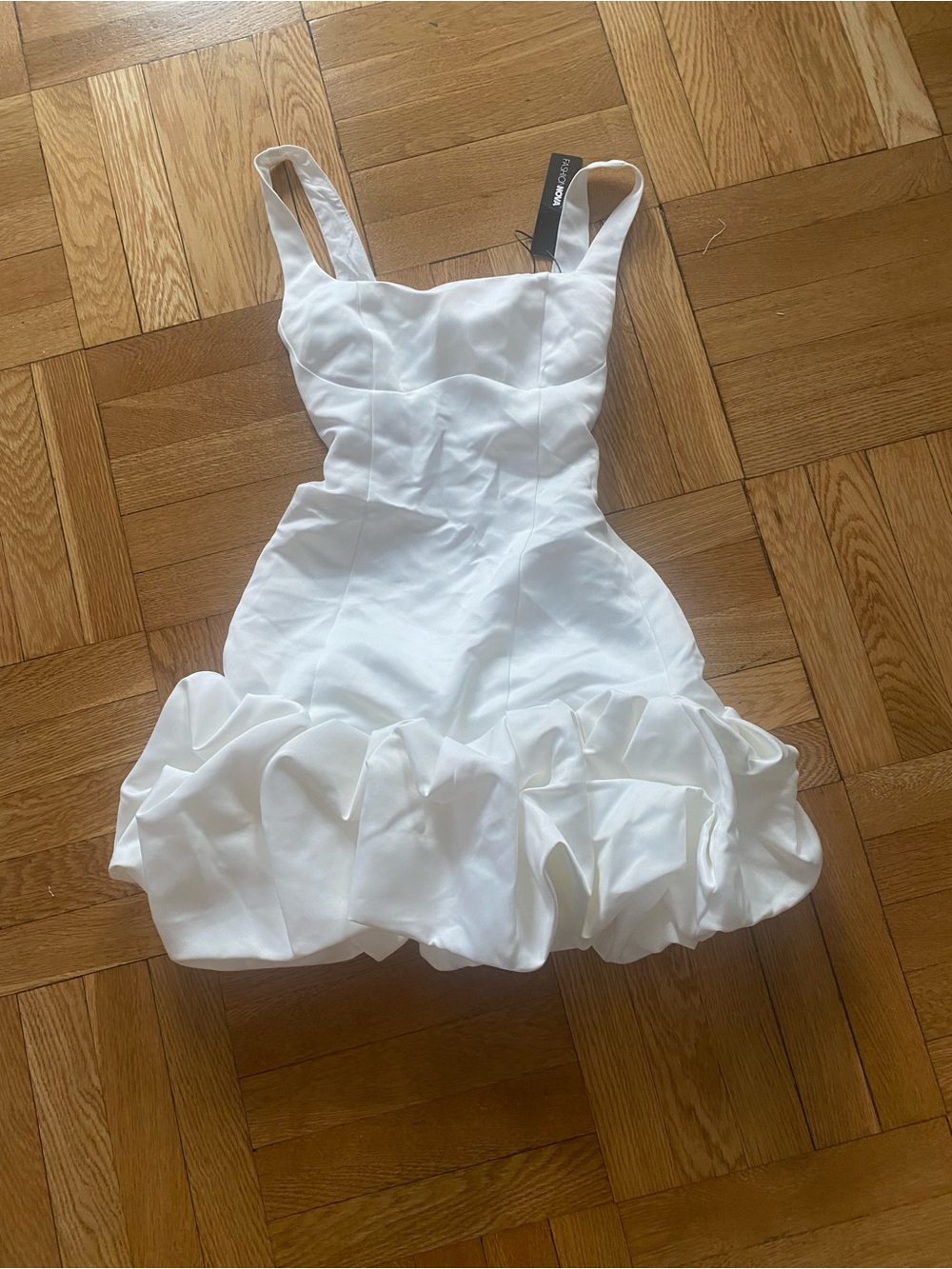 Fashion Nova White Ruffled Mini Dress